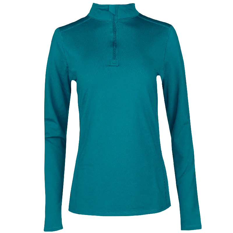 Women's Micro-Elite Chamois Solid Zip-T - Aerial Blue