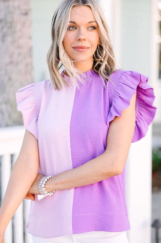 Best Of You Purple Colorblock Tank