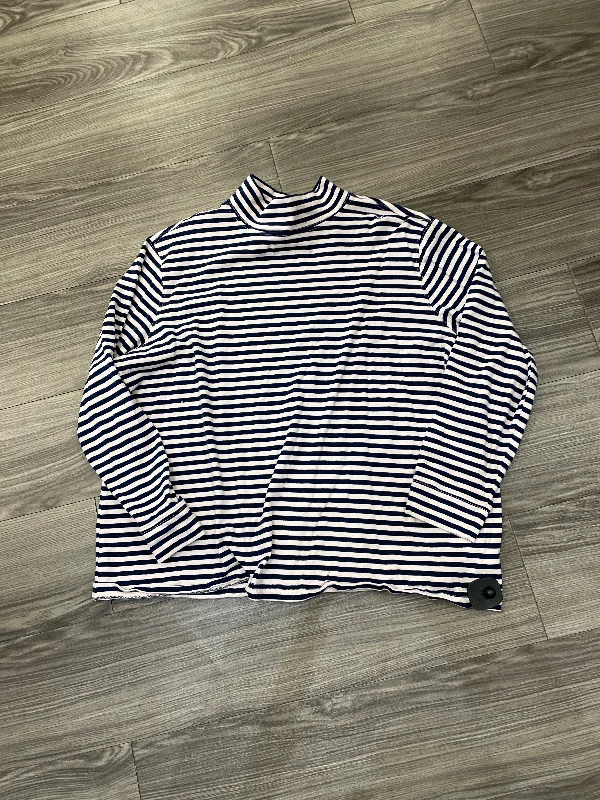 Top Long Sleeve By Lands End In Striped Pattern, Size: 2x