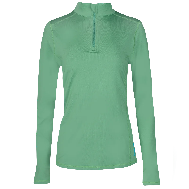 Women's Micro-Elite Chamois Solid Zip-T - Forest Green