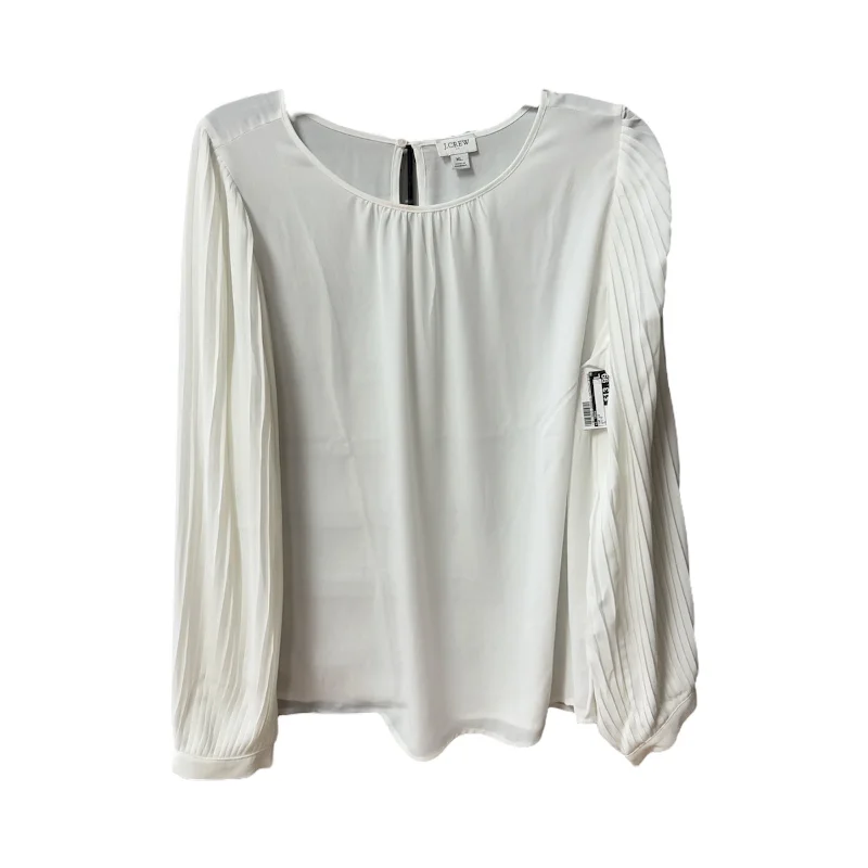 Top Long Sleeve By J. Crew In White, Size: Xl