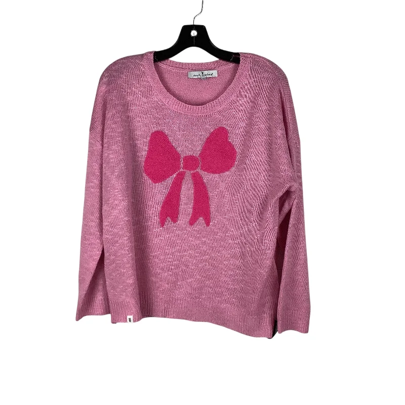 Top Long Sleeve By Simply Southern In Pink, Size: L