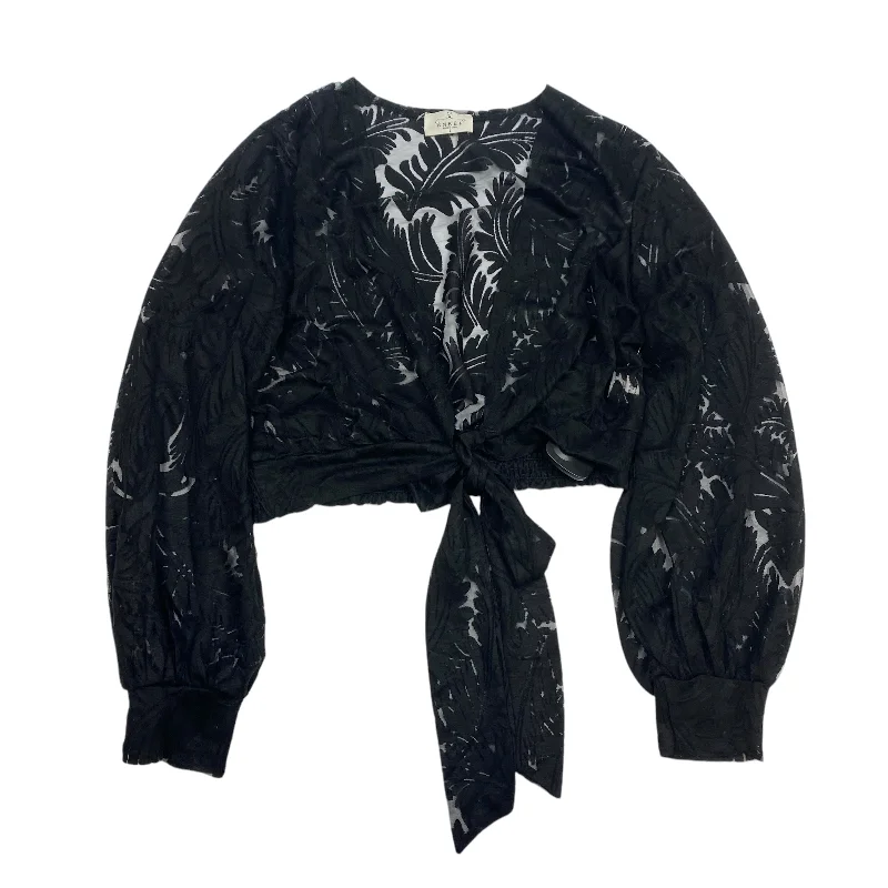 Top Long Sleeve By Ember In Black, Size: L