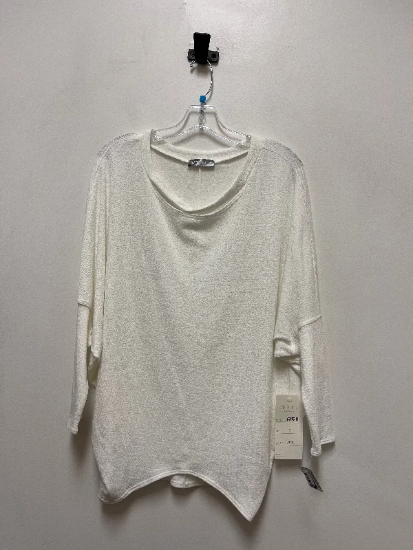 Tunic Long Sleeve By Clothes Mentor In White, Size: S