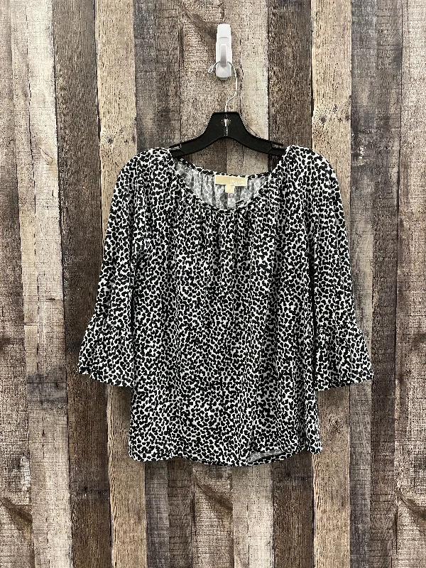 Top 3/4 Sleeve By Michael By Michael Kors In Animal Print, Size: M