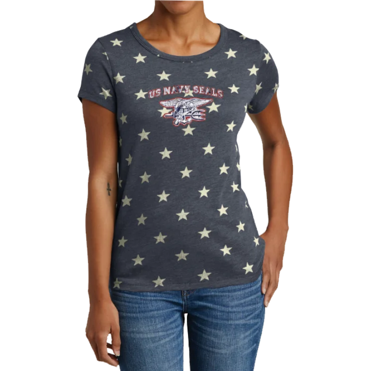 Ladies Stars Tee with US NAVY SEALS and Trident