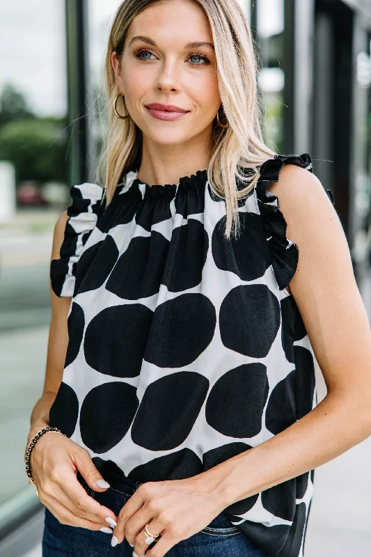 On My Mind Black Polka Dot Tank