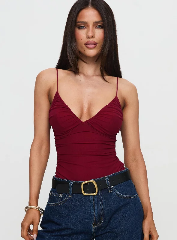 Merril Bodysuit Maroon