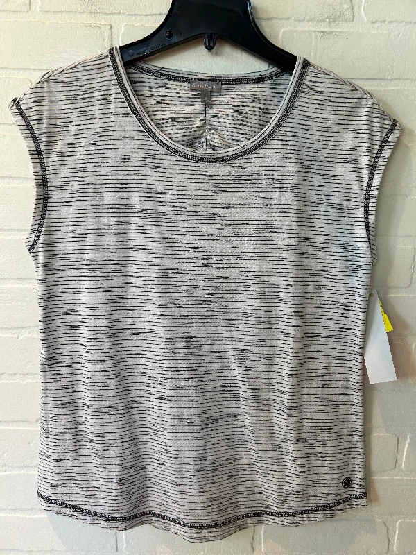 Athletic Top Short Sleeve By Talbots In Black & White, Size: S