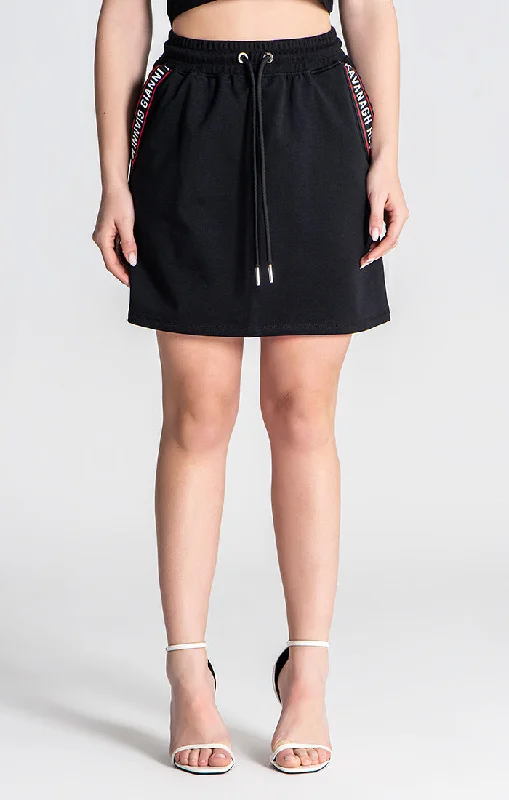 Black Attitude Ribbon Skirt