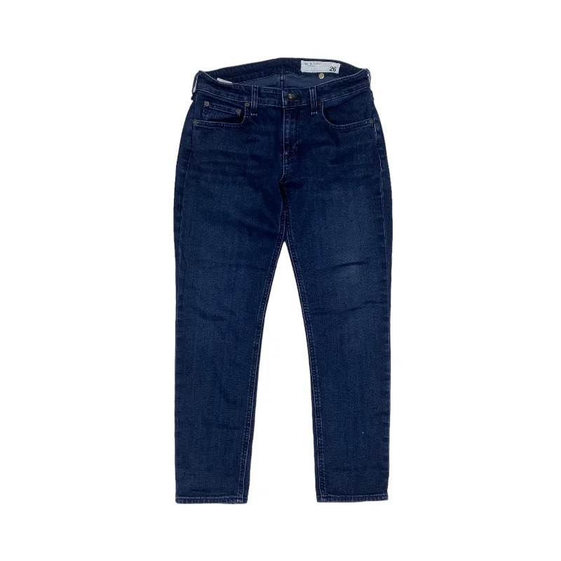 Blue Denim Jeans Straight Rag And Bone, Size 2