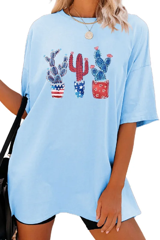 Cactus Flag Print T-shirt