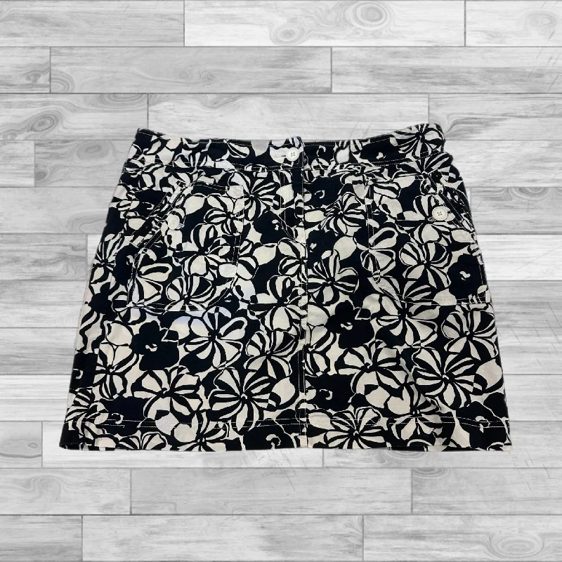 Skirt Mini & Short By Loft In Black & White, Size: 14