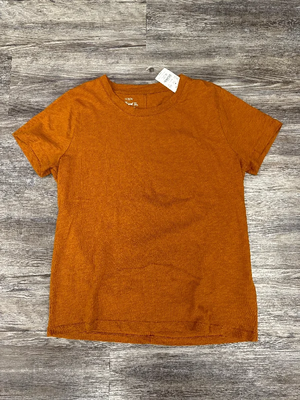 Top Short Sleeve Basic By J. Crew In Bronze, Size: M