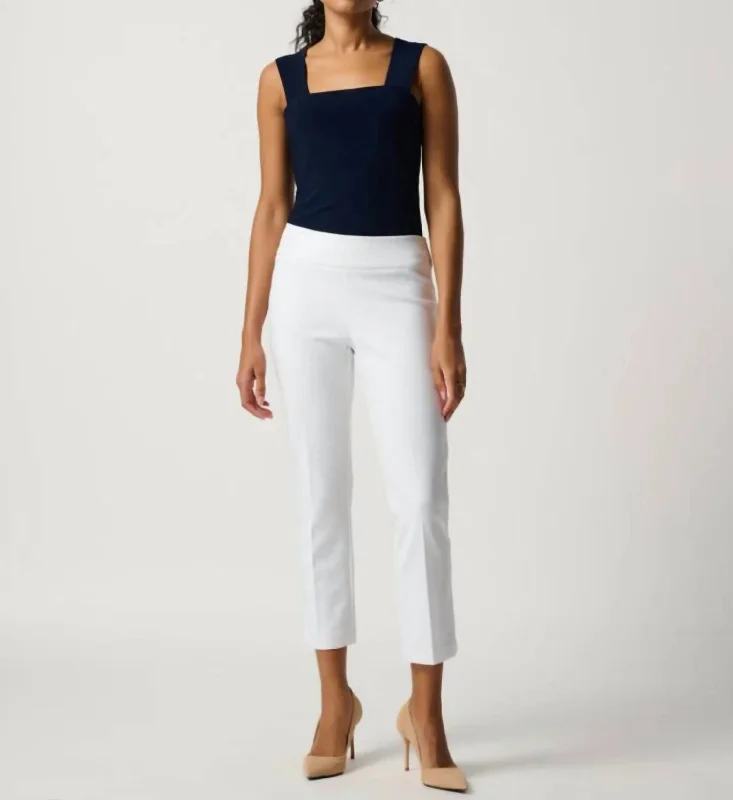 Classic Cropped Pants In White