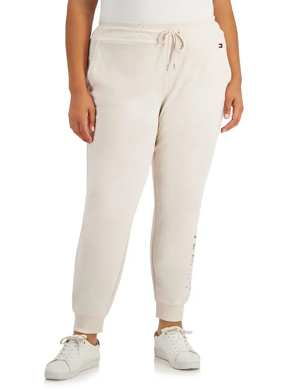 Plus Womens Knit Logo Jogger Pants