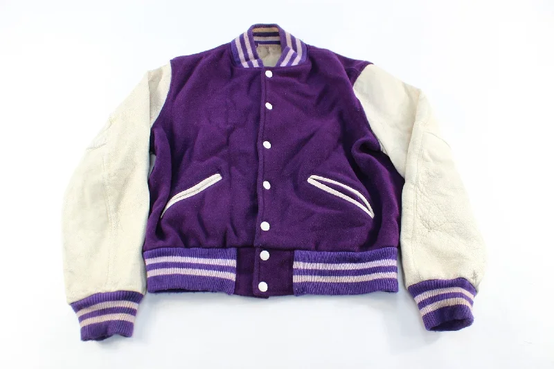 60's Howe Athletic Purple & White Varsity Jacket