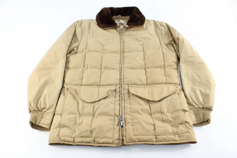 80's Comfy Goose Down Puffer Zip Up Jacket