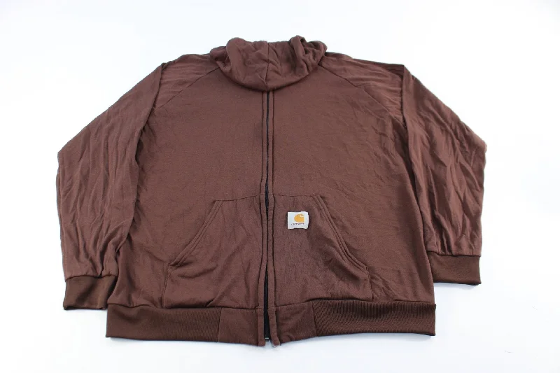 Carhartt Logo Patch Brown Zip Up Jacket