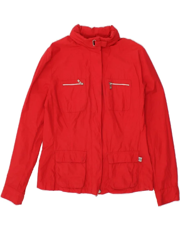 SERGIO TACCHINI Womens Utility Jacket IT 46 Large Red Polyester