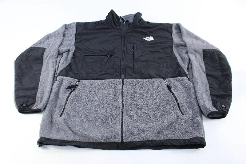 The North Face Embroidered Logo Black & Grey Zip Up Jacket