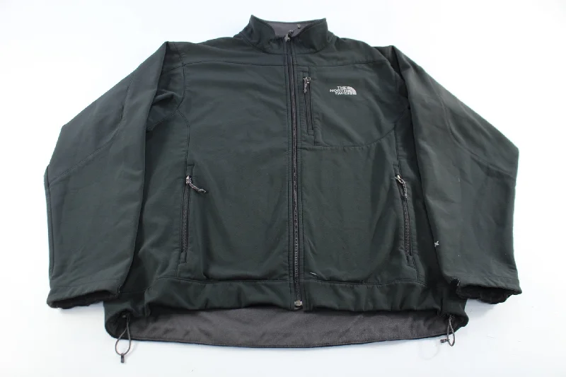 The North Face Embroidered Logo Black Zip Up Jacket