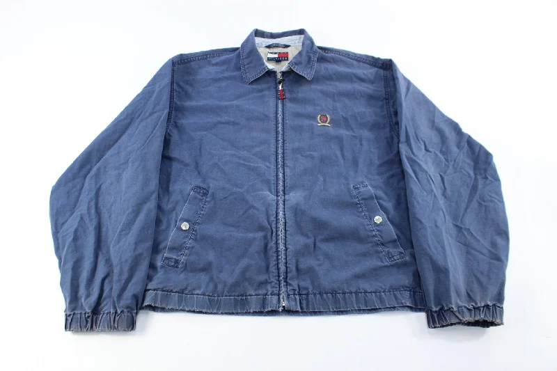 Tommy Hilfiger Embroidered Logo Blue Zip Up Jacket