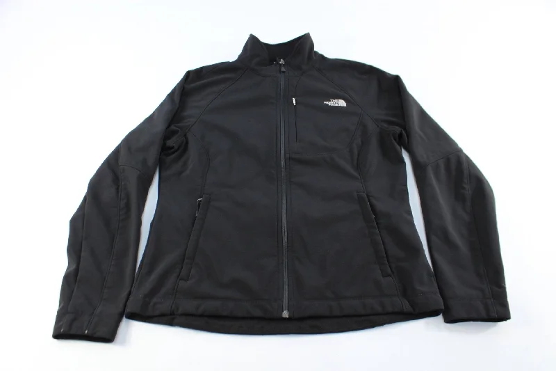 Women's The North Face Embroidered Logo Black Zip Up Jacket