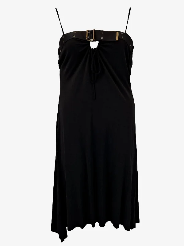 Assorted Brands Stylish Buckle Slip Midi Dress Size M