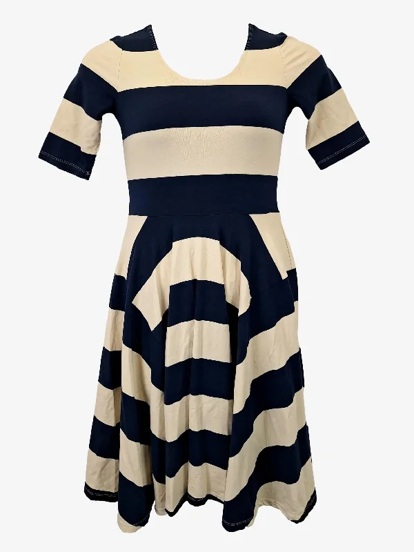 Gorman Marine Stripe Stretch Midi Dress Size 12