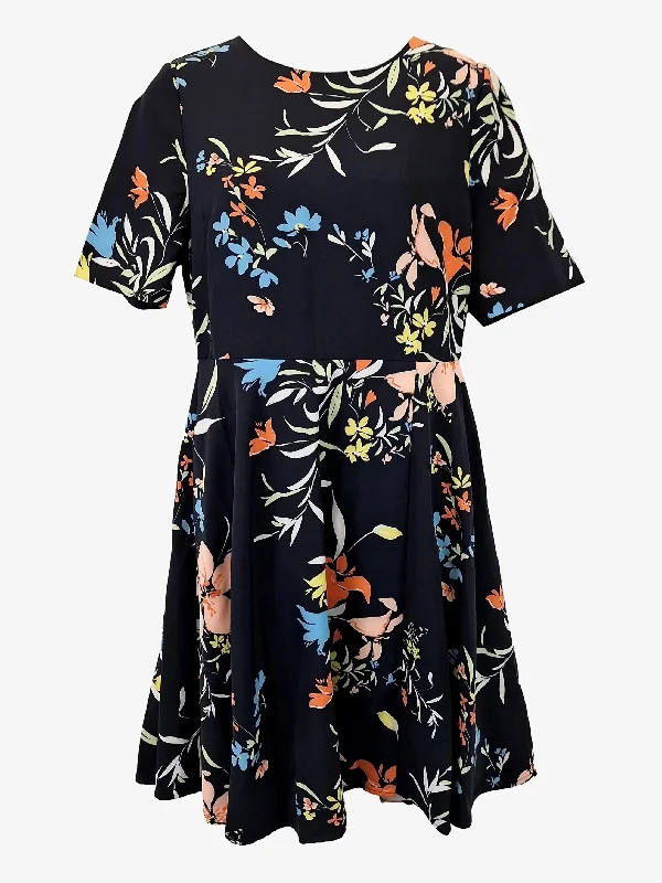 Review Fancy Floral A Line Midi Dress Size 12