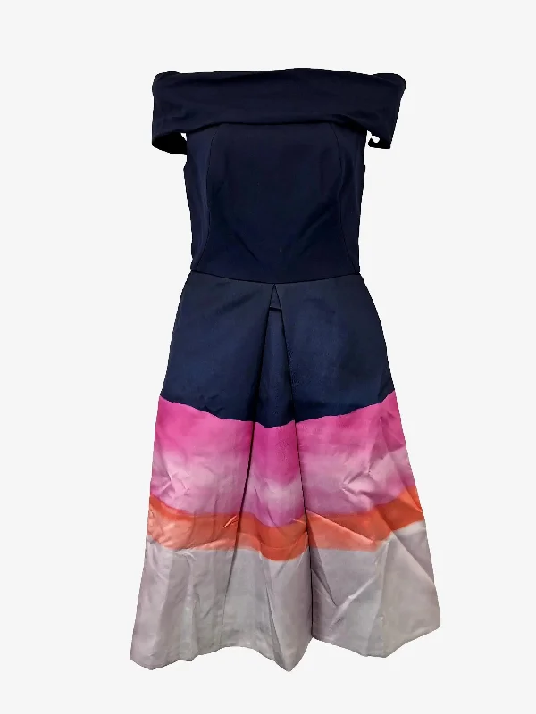 Ted Baker Marina Mosaic Full Midi Dress Size 8