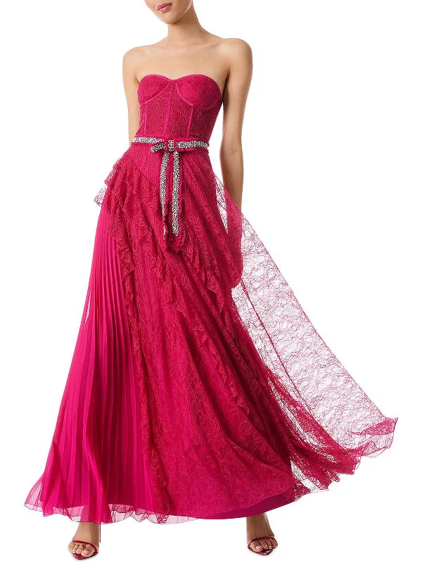 Womens Lace Maxi Evening Dress