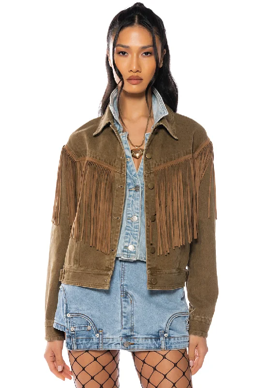 DANI FRINGE DENIM JACKET