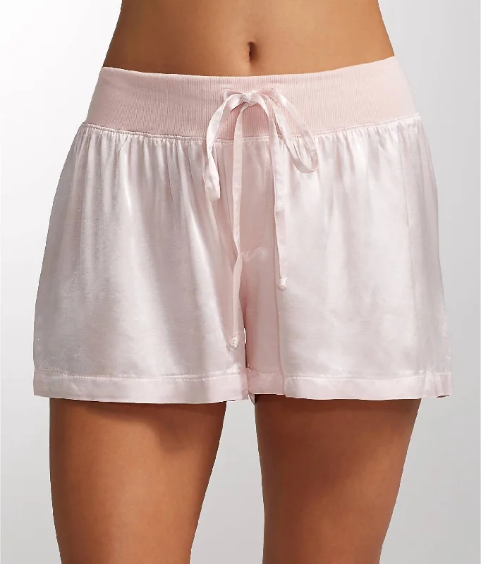 Mikel Satin Boxers In Blush