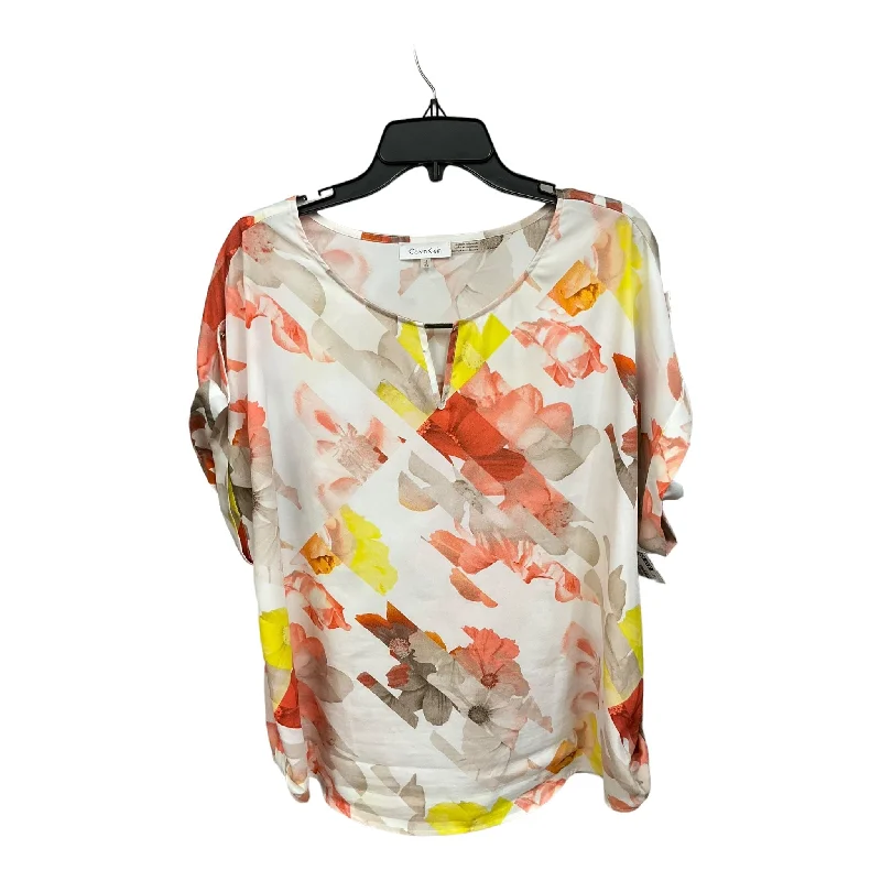 Multi-colored Blouse Short Sleeve Calvin Klein, Size 1x