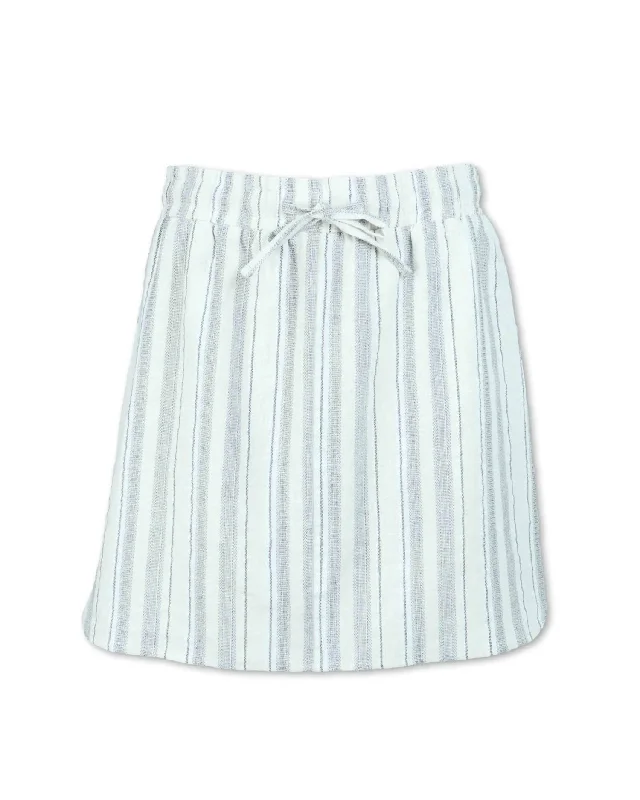 Women's Striped Skort In Natural