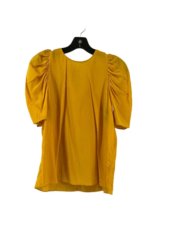 Yellow Blouse Short Sleeve Antonio Melani, Size M