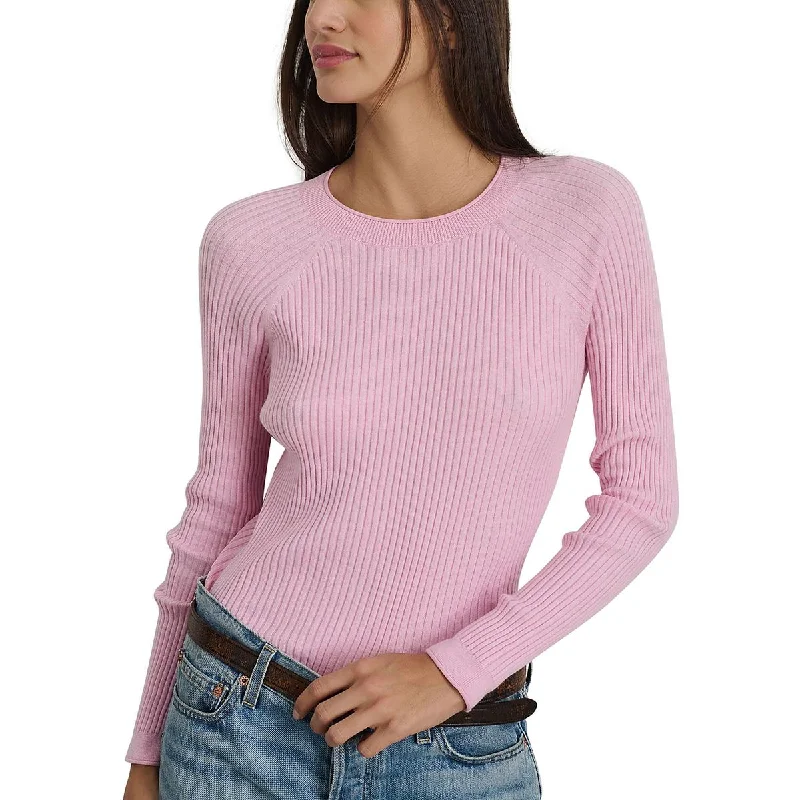 Womens Knit Long Sleeve Crewneck Sweater